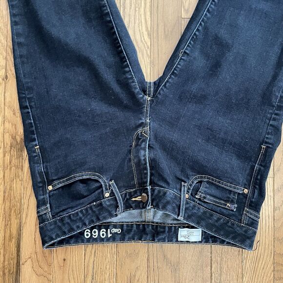 GAP Curvy Profile Bootcut Jeans Sz 29 Dark Wash Cotton Blend Stretch Preppy - Picture 2 of 8